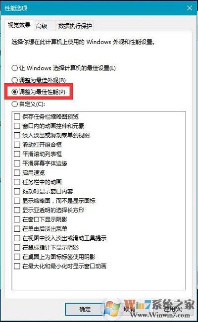 Win10系統(tǒng)開啟和關(guān)閉動畫效果的方法
