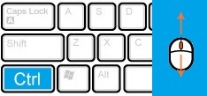 按住“Ctrl”鍵滾動鼠標滾輪鍵即可放大或縮小網(wǎng)頁