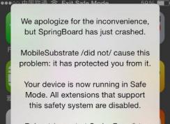 exit safe mode怎么解決?iphone頂部經(jīng)常出現(xiàn)exit safe mode的修復(fù)方法！