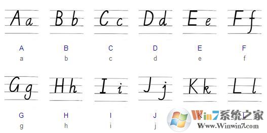 英文字母大小寫(xiě)對(duì)照表