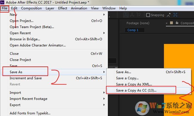 ae 2017保存低版本？ae保存為低版本圖文教程