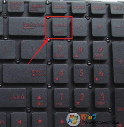 筆記本電腦的數(shù)字鍵盤不能用？win7系統(tǒng)電腦數(shù)字鍵盤失靈解決方法