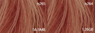 56.5MB h265與1.26GB h264畫(huà)面比較