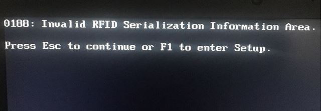 筆記本無法開機(jī) 0188：Invalid RFID Serialization Information Area解決方法