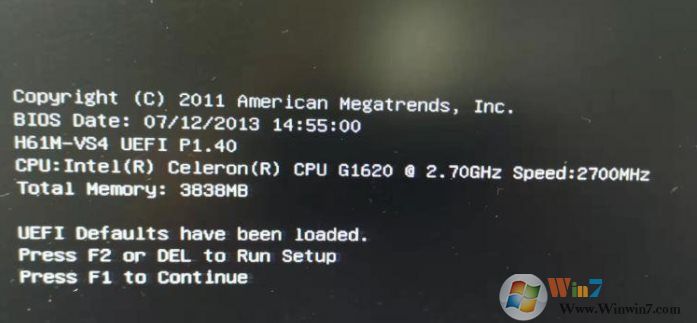 電腦開機提示UEFI Defaults have been loaded怎么解決？