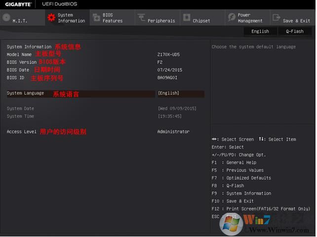 技嘉主板bios設(shè)置(進BIOS按什么鍵+中英文對照設(shè)置教程)