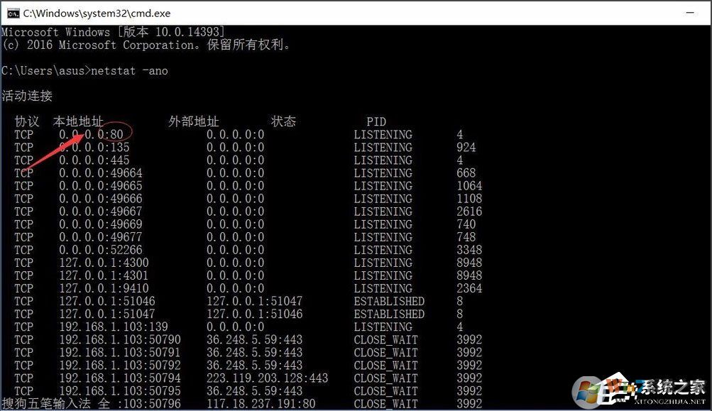 端口被占用應該怎么辦？win10快速查看被占用的端口方法