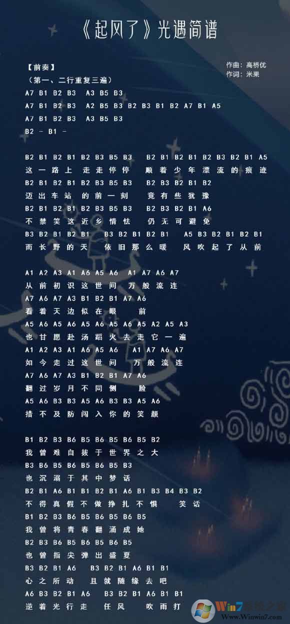 光遇簡(jiǎn)譜《起風(fēng)了》怎么彈？光遇簡(jiǎn)譜大全