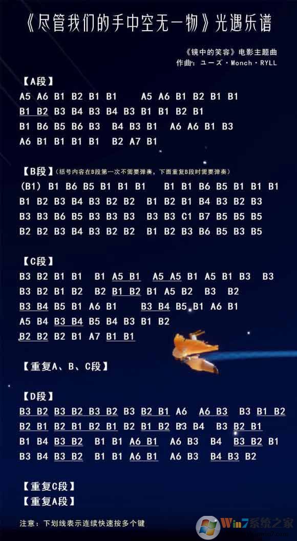 光遇簡(jiǎn)譜《盡管我們手中空無(wú)一物》怎么彈？光遇簡(jiǎn)譜大全