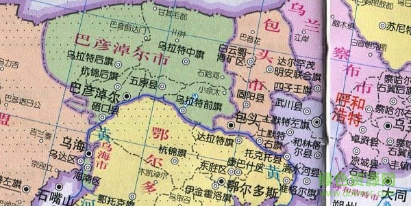 內蒙古地圖高清版大圖下載