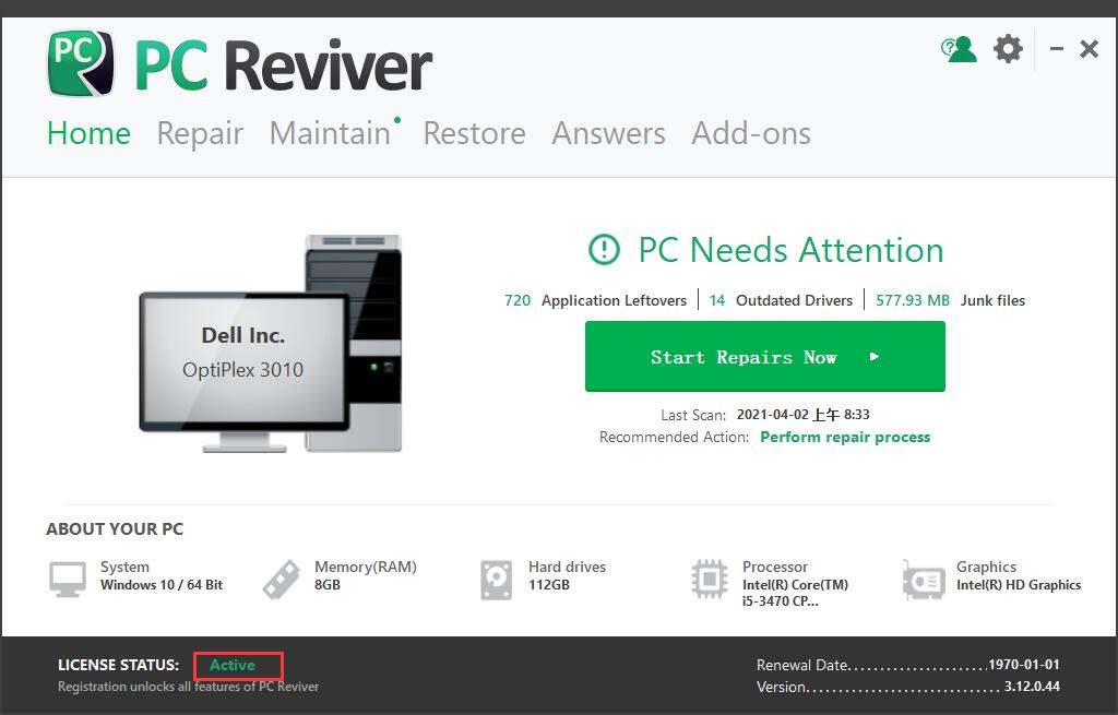 PC Reviver(電腦優(yōu)化維護工具)